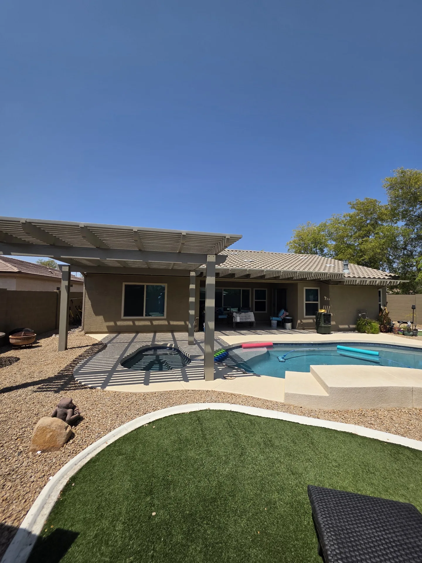 Shade structure installed by A to Z Shades and Shutters in Mesa, AZ, serving the Phoenix metro area (project photo structures lattice 31)