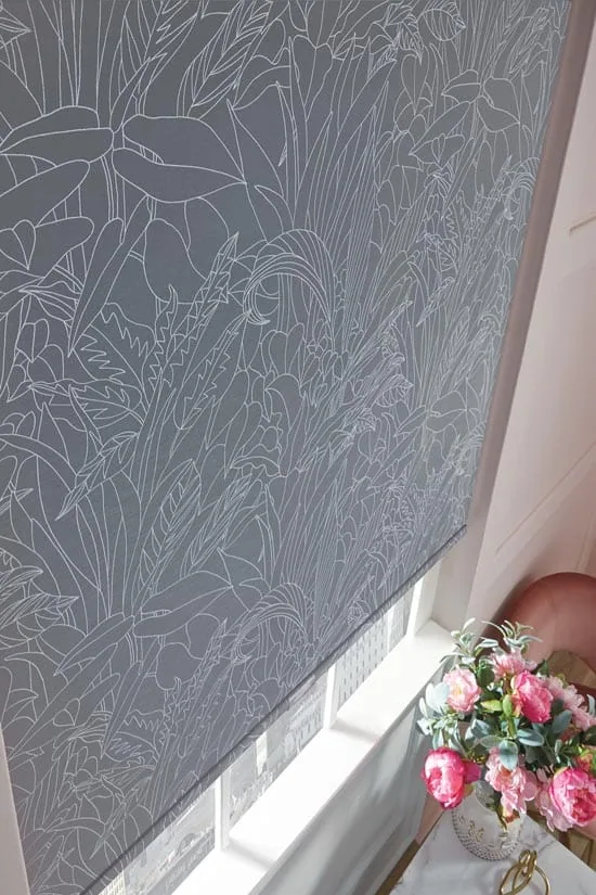 Performance fabric detail on a shade