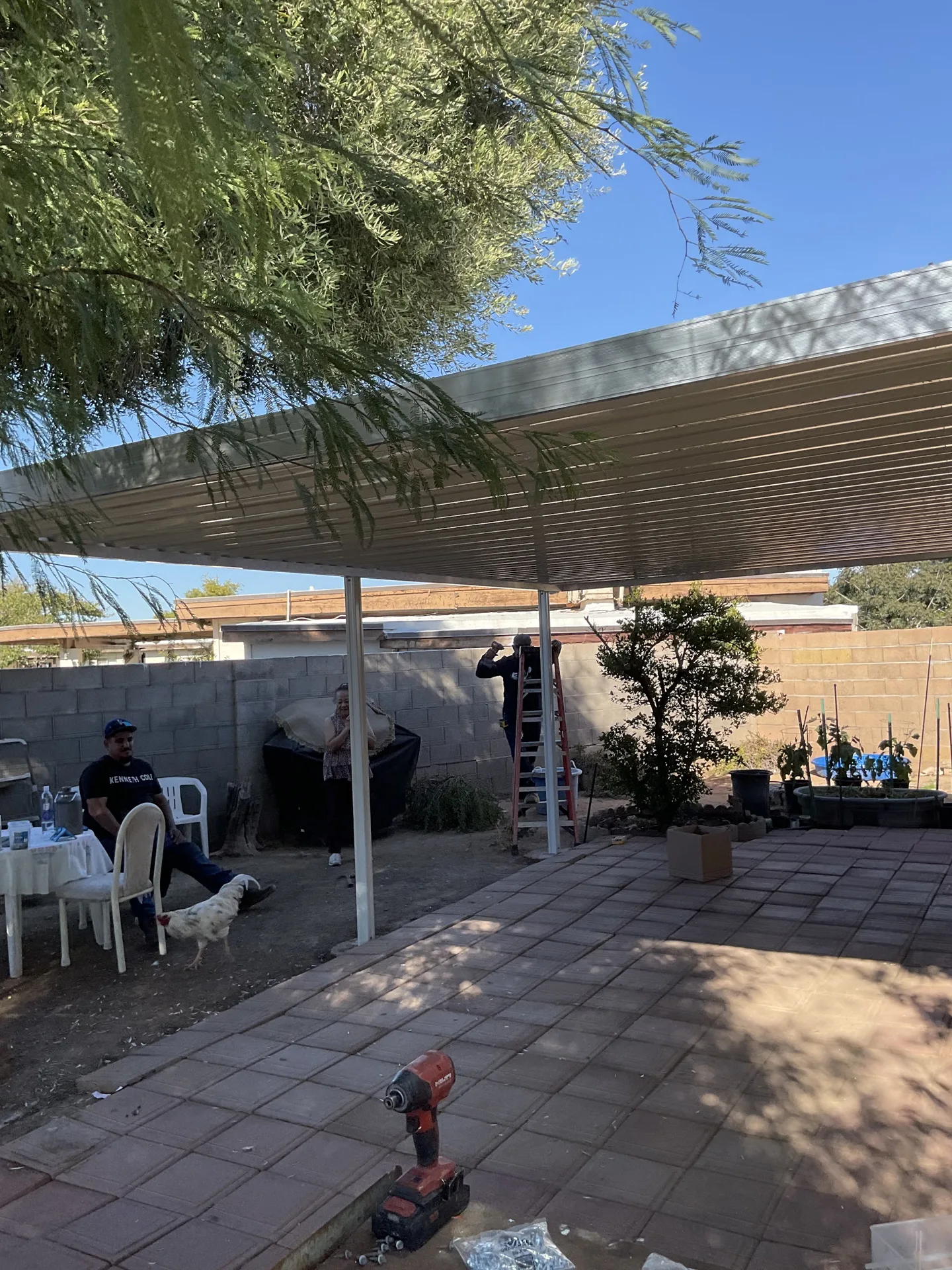 Aluminum carport installed by A to Z Shades and Shutters in Mesa, AZ, serving the Phoenix metro area (project photo carports pans 24)