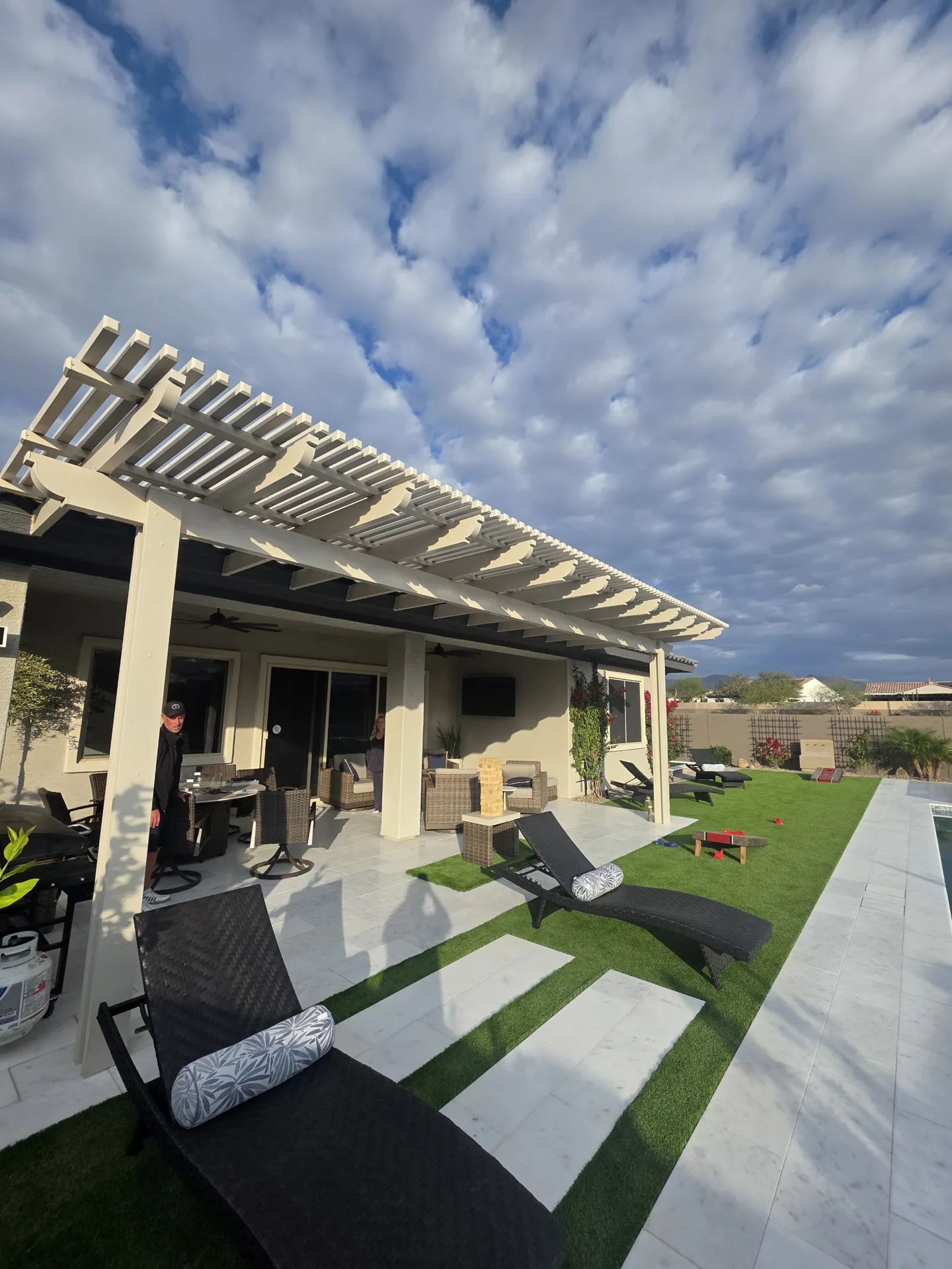 Shade structure installed by A to Z Shades and Shutters in Mesa, AZ, serving the Phoenix metro area (project photo structures lattice 7)