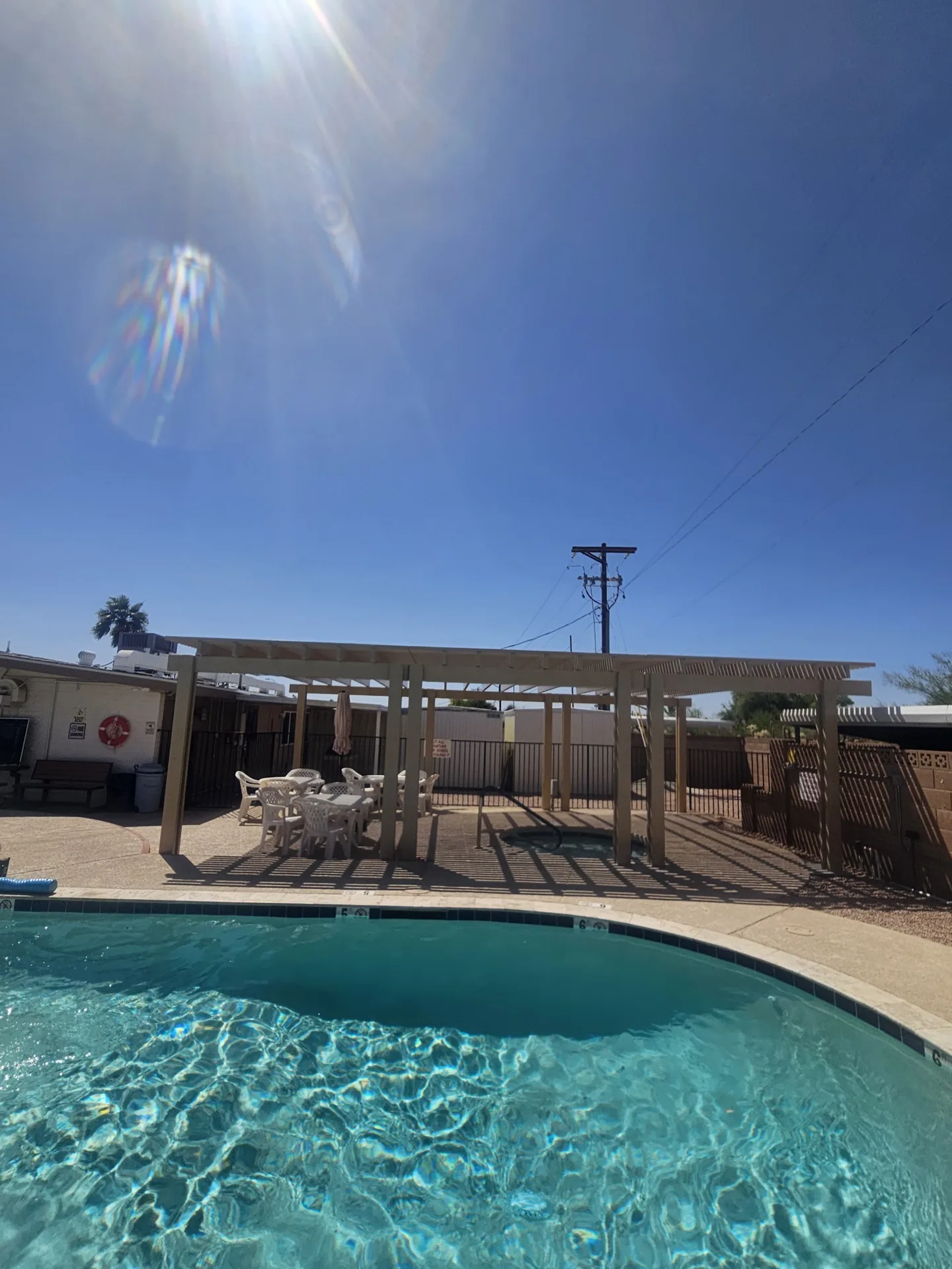 Shade structure installed by A to Z Shades and Shutters in Mesa, AZ, serving the Phoenix metro area (project photo structures lattice 15)