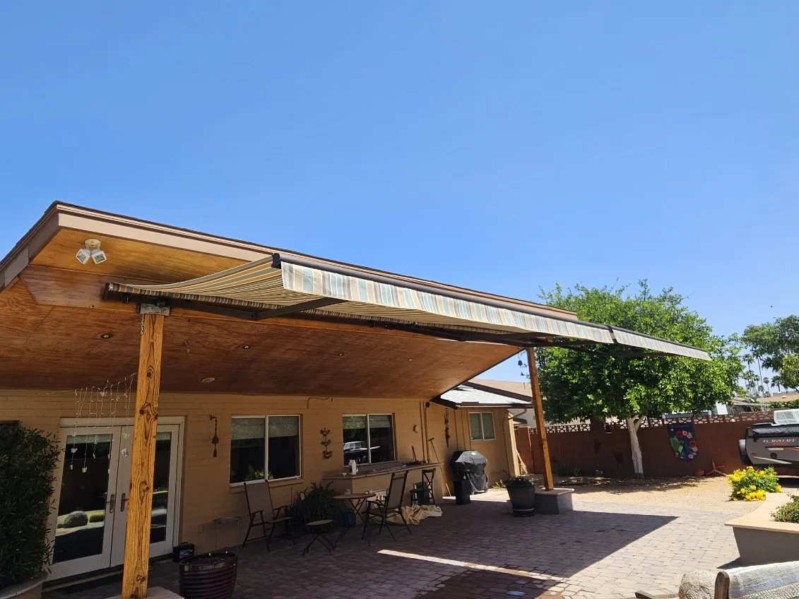 Retractable awning installed by A to Z Shades and Shutters in Mesa, AZ, serving the Phoenix metro area (project photo awnings awnings 36)