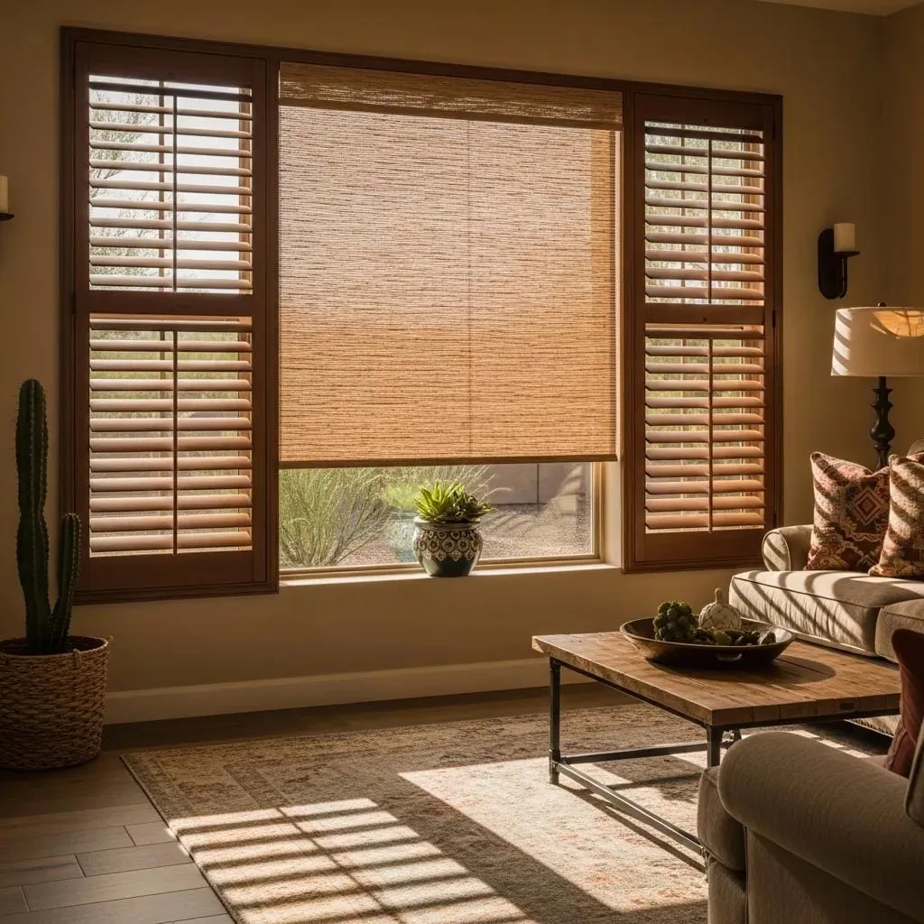 Well maintained blinds and shutters in an Arizona home