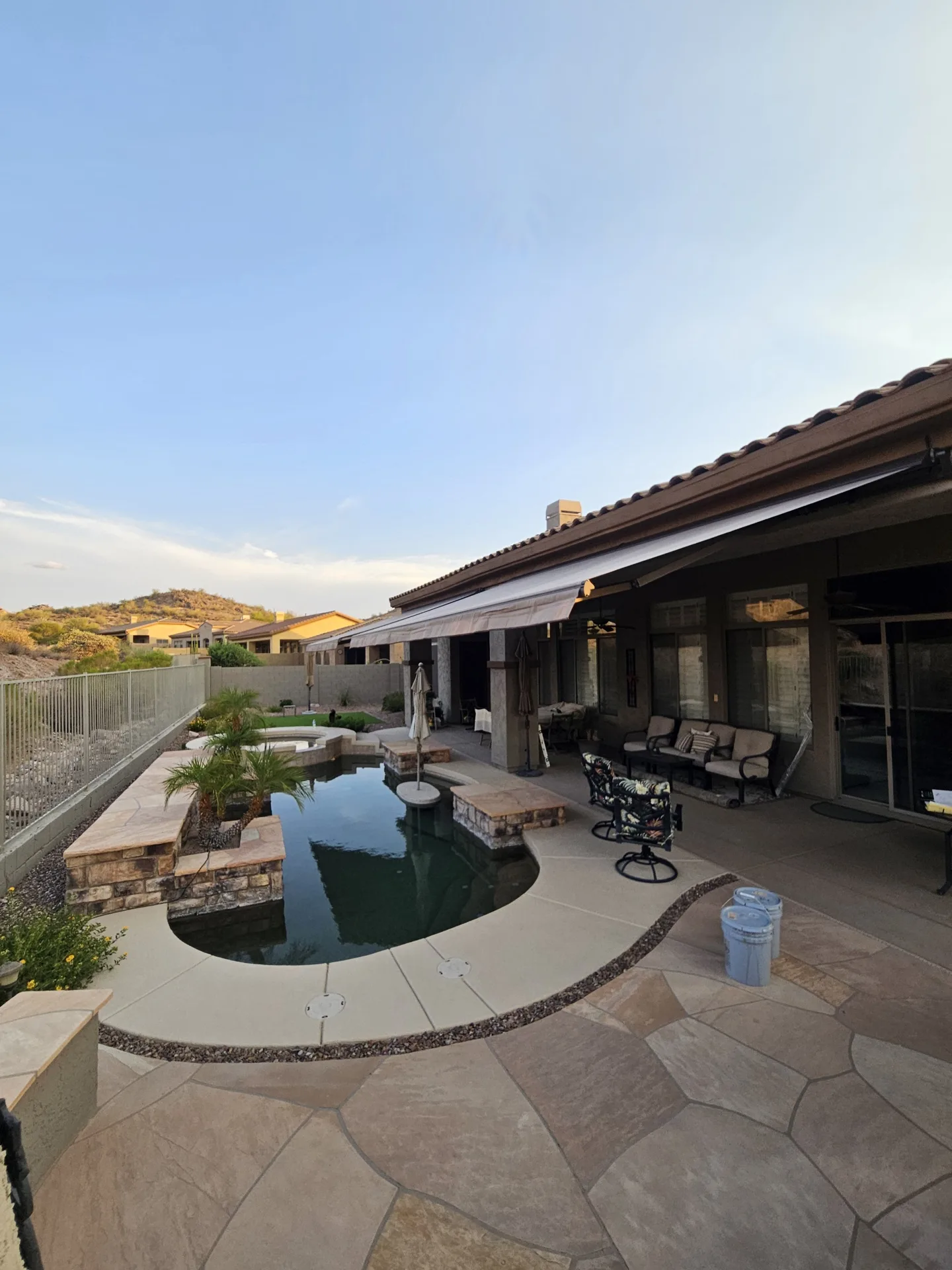 Retractable awning installed by A to Z Shades and Shutters in Mesa, AZ, serving the Phoenix metro area (project photo awnings awnings 46)