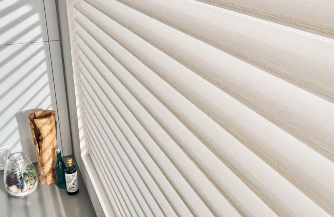 Sheer shade detail in a living space