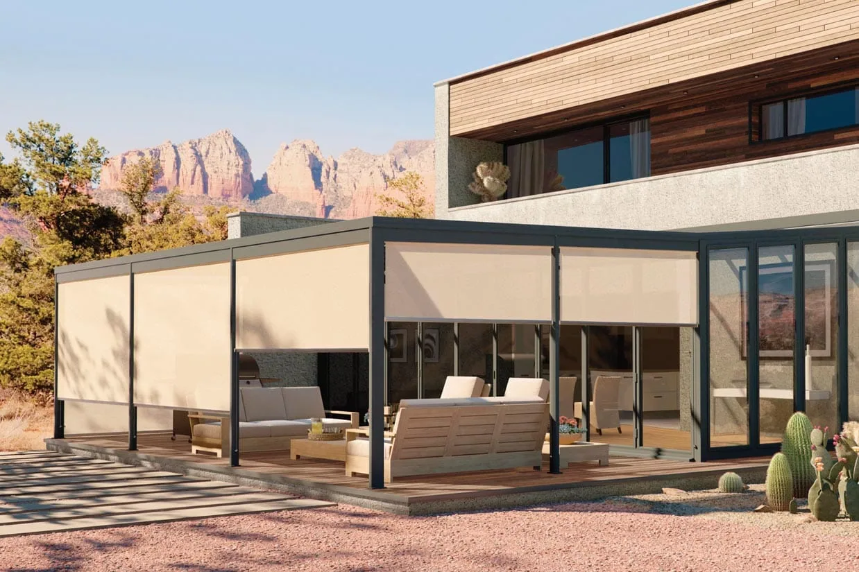 Proyecto de persianas y sombra en una casa de Arizona