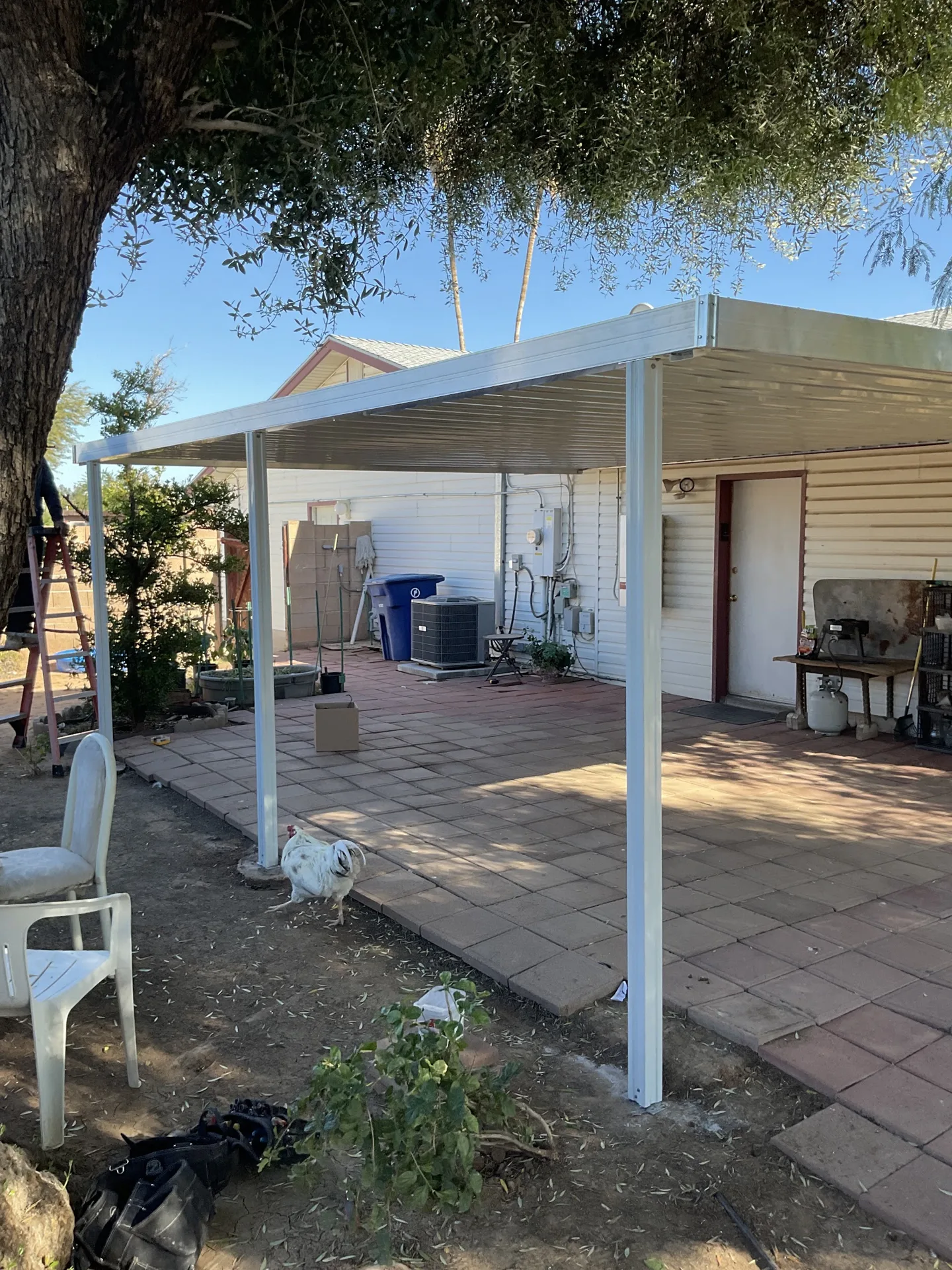 Aluminum carport installed by A to Z Shades and Shutters in Mesa, AZ, serving the Phoenix metro area (project photo carports pans 28)