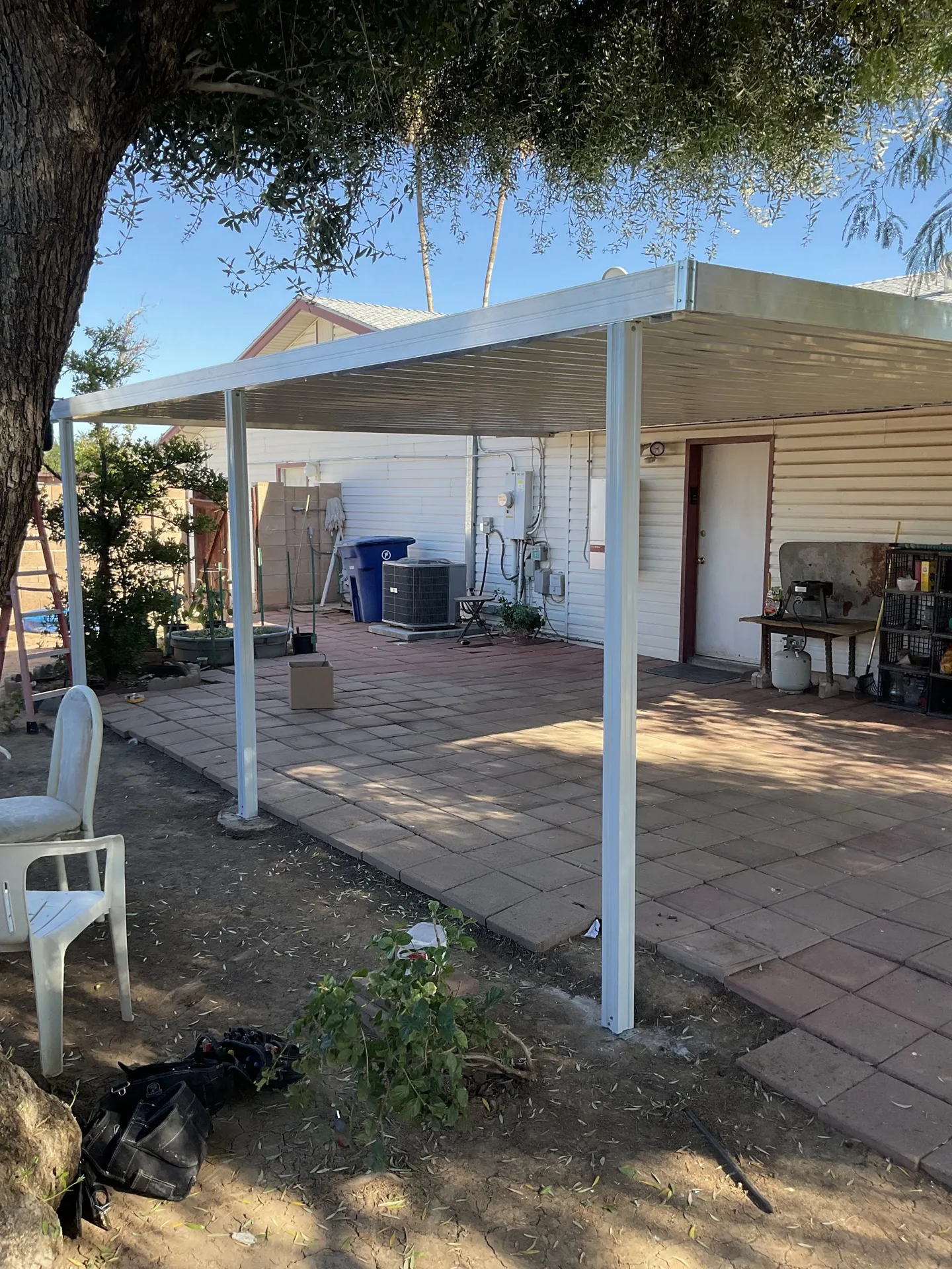Aluminum carport installed by A to Z Shades and Shutters in Mesa, AZ, serving the Phoenix metro area (project photo carports pans 17)